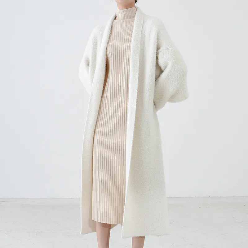 Dame Langline Åpen Cardigan 1