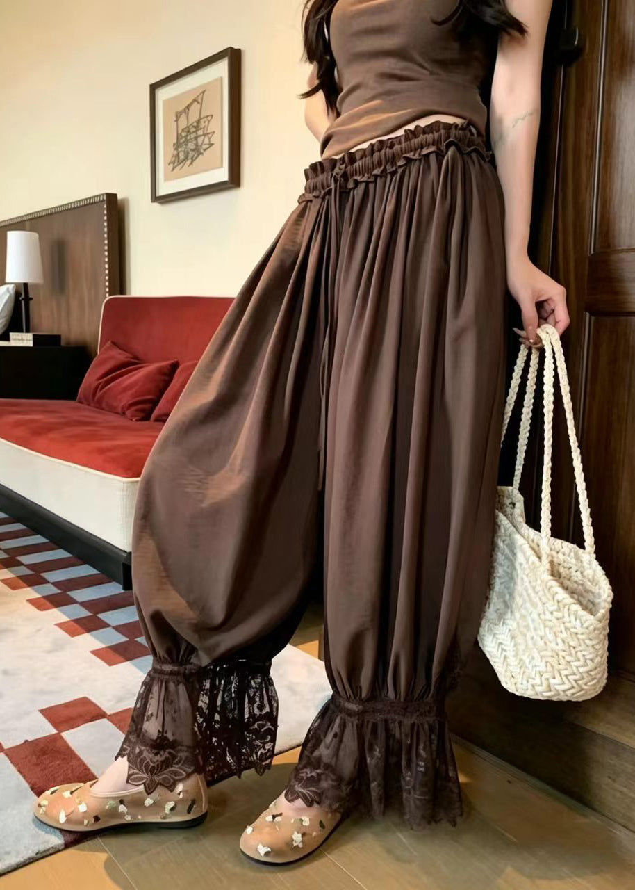 Dame Lanternebukser Oversized Patchwork 1