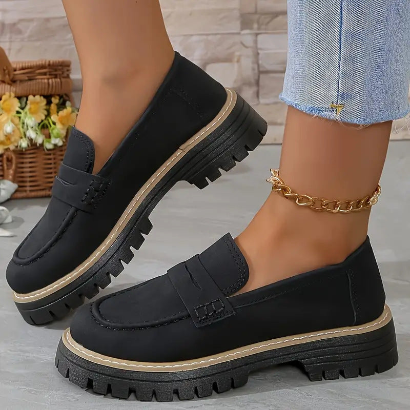 Dame Loafers med Chunky Såle 3