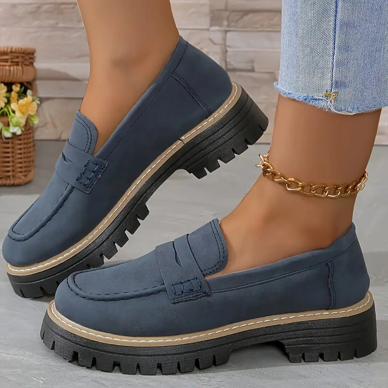 Dame Loafers med Chunky Såle 4