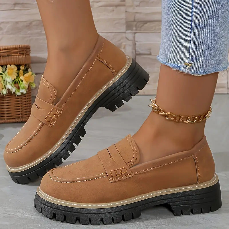 Dame Loafers med Chunky Såle 5