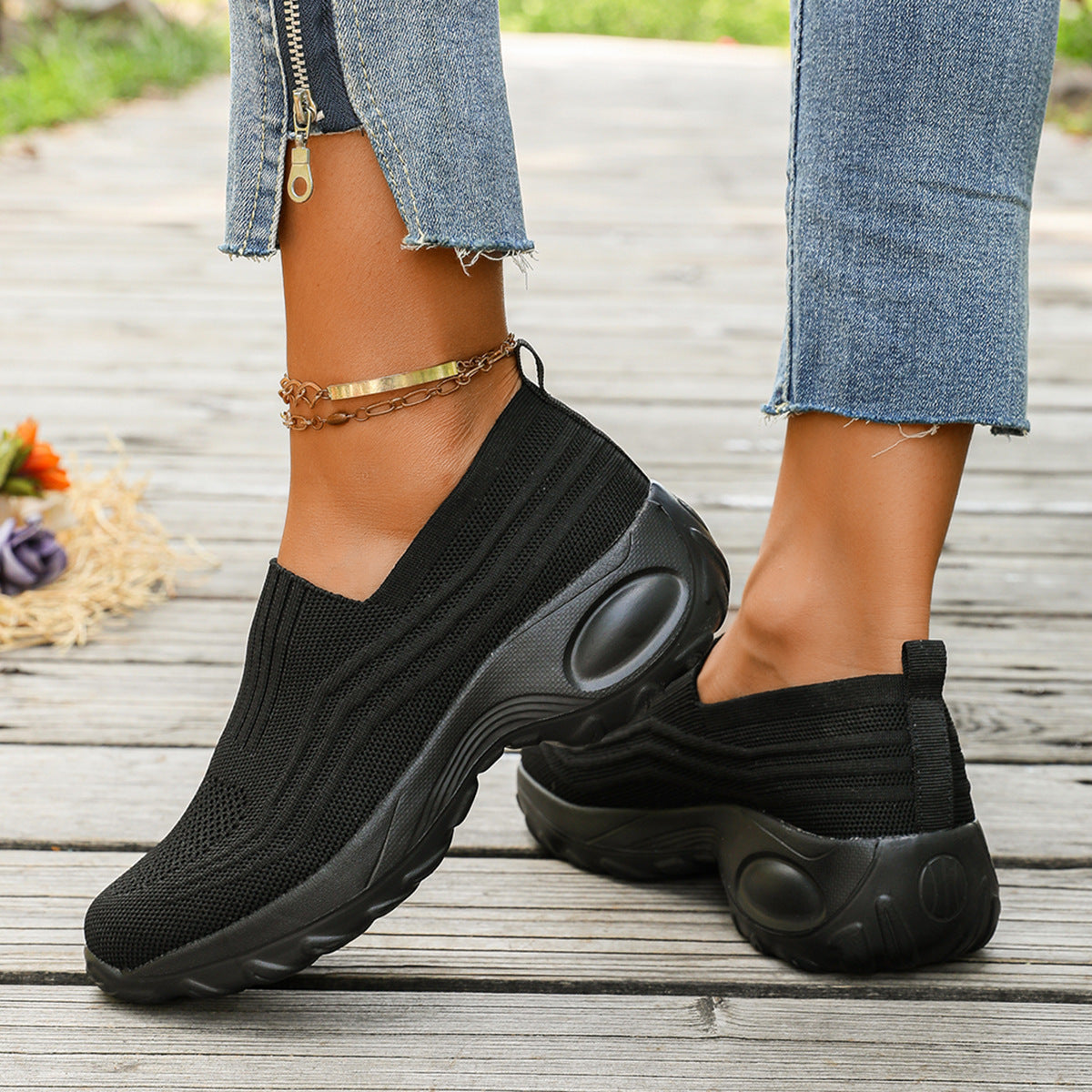 Dame Løpesko Slip-On Pustende Design for Hverdagsbruk 2