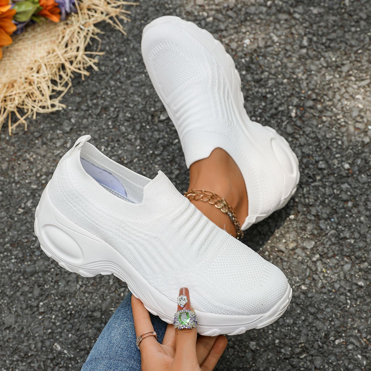 Dame Løpesko Slip-On Pustende Design for Hverdagsbruk 6