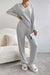 Dame Lounge Set Ribbet Strikket Uformell Komfortabelt Materiale 6