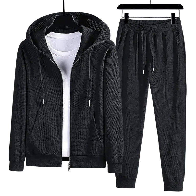 Dame Loungewear Sett Vaffelstrikket 0
