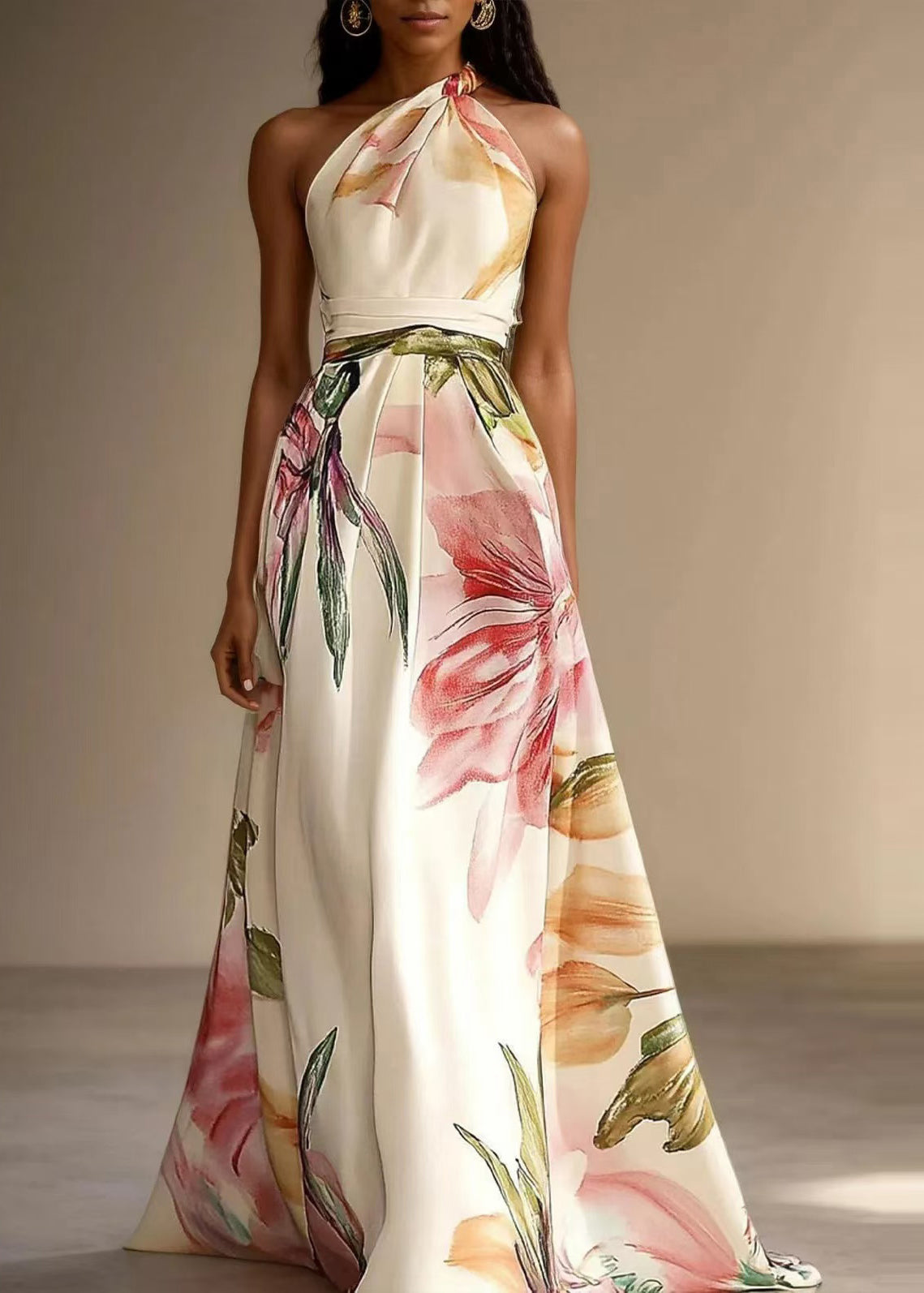 Dame Maxi Kjole Asymmetrisk Design 1