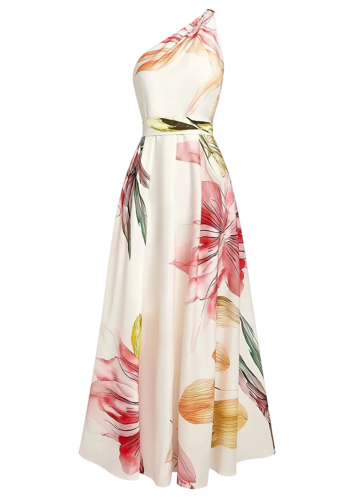 Dame Maxi Kjole Asymmetrisk Design 4