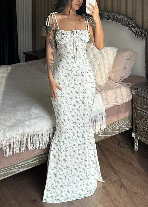 Dame Maxi Kjole Med Snøring Slim Fit 1