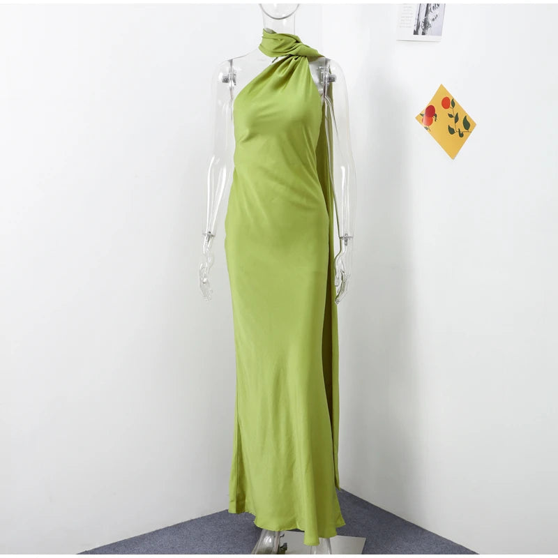 Dame Maxikjole Halterneck 10