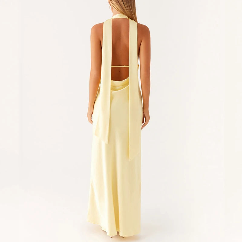 Dame Maxikjole Halterneck Boho Design 1