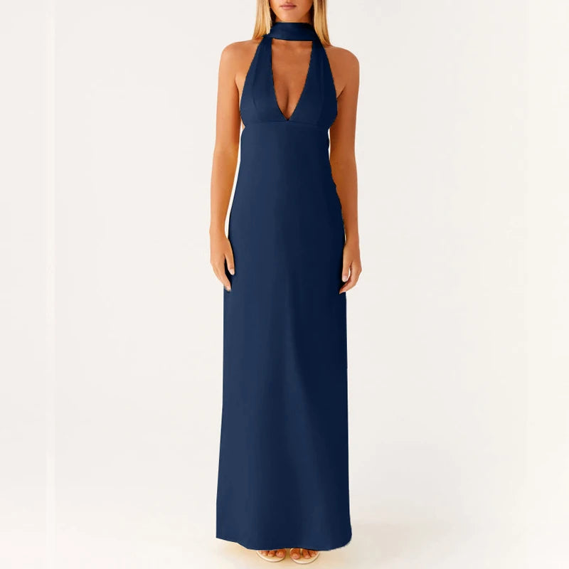 Dame Maxikjole Halterneck Boho Design 3