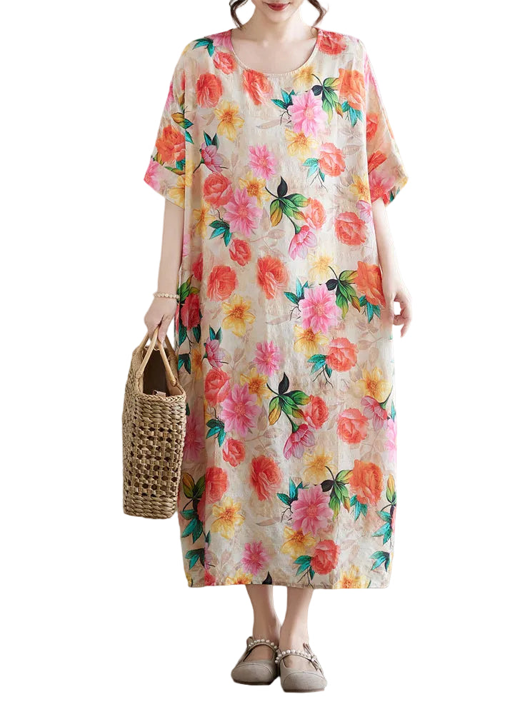 Dame Maxikjole Patchwork Mønster Plus Size 0