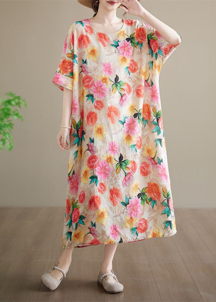 Dame Maxikjole Patchwork Mønster Plus Size 1