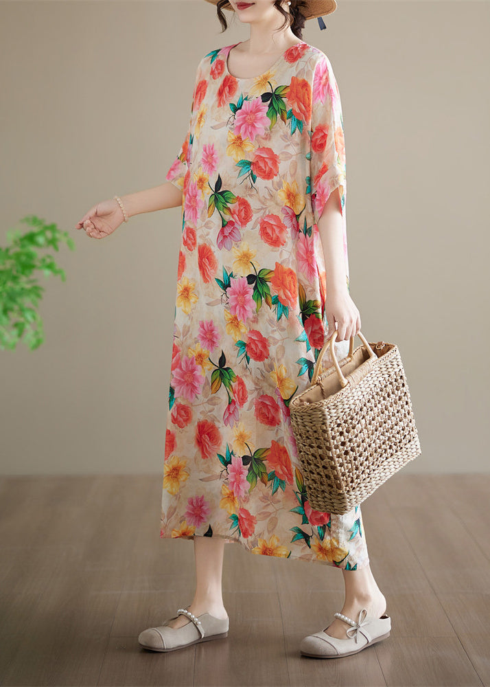 Dame Maxikjole Patchwork Mønster Plus Size 3