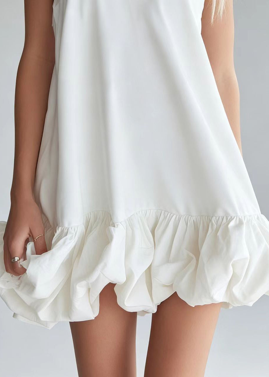 Dame Mini Kjole V-hals Sommerstil 4