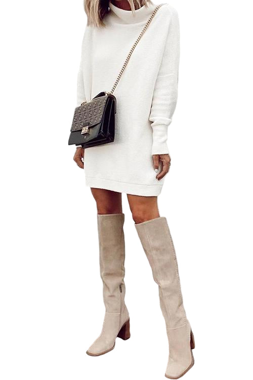 Dame Minikjole Mockneck Drop Shoulder Trendy 2