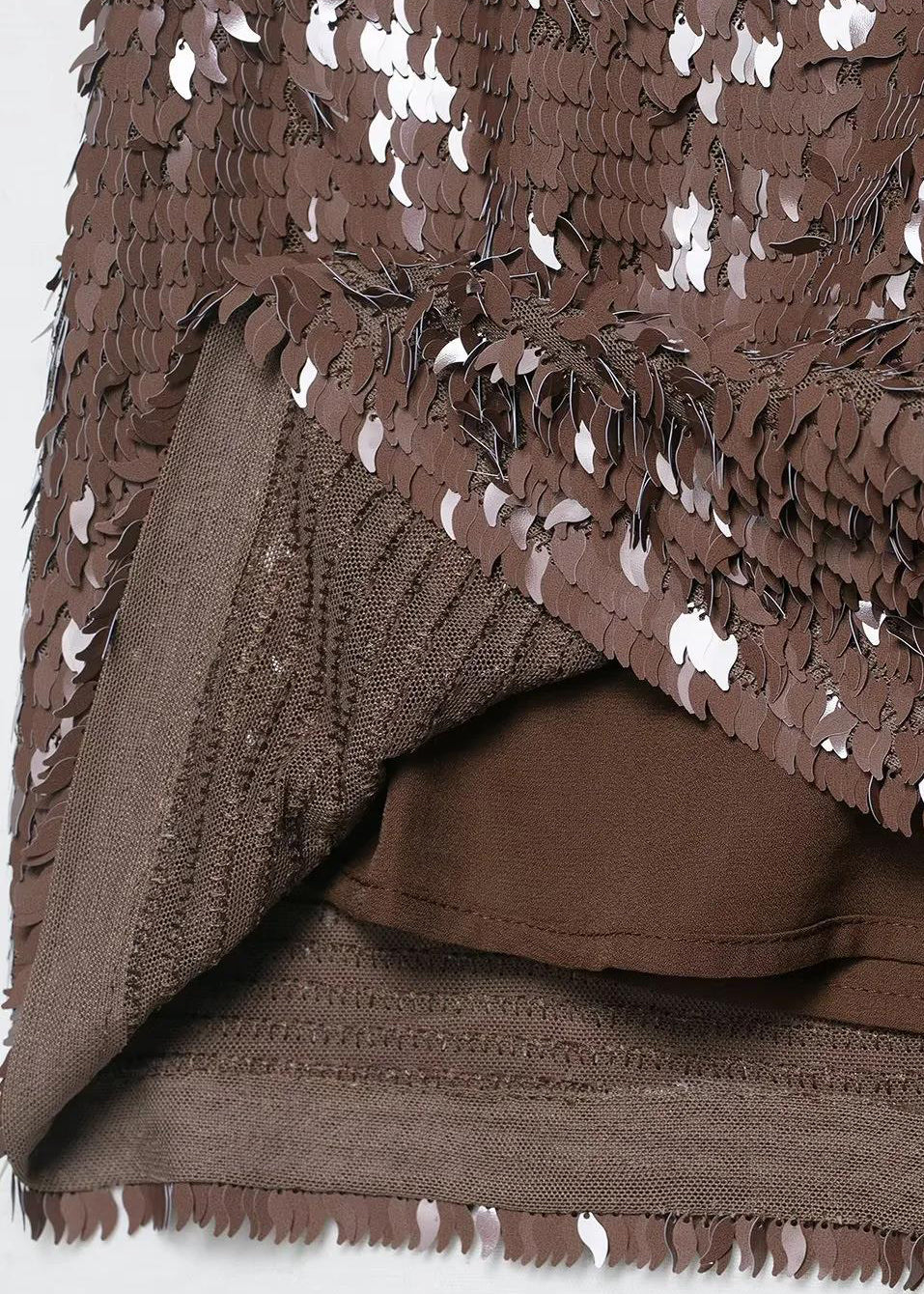 Dame Miniskjørt Boho Stil med Paljettdetaljer 3
