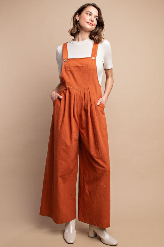 Dame Overall med Pintuck Detaljer og Lommer i 100% Bomull 1