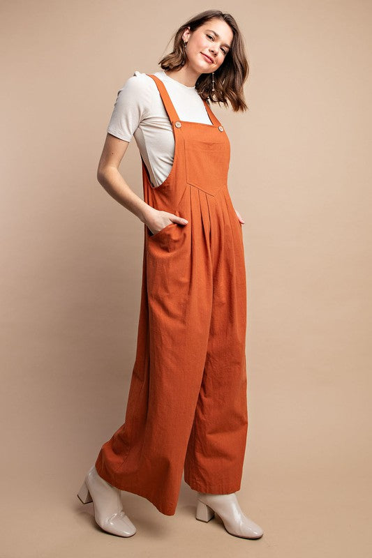 Dame Overall med Pintuck Detaljer og Lommer i 100% Bomull 2