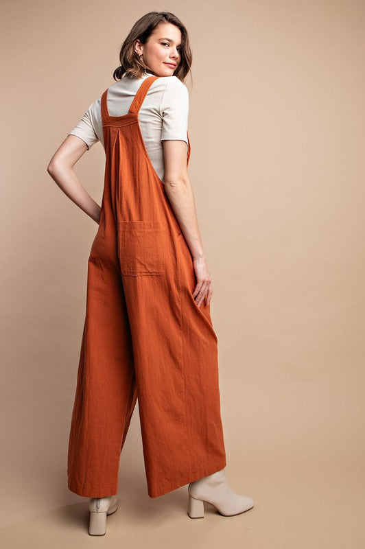 Dame Overall med Pintuck Detaljer og Lommer i 100% Bomull 3