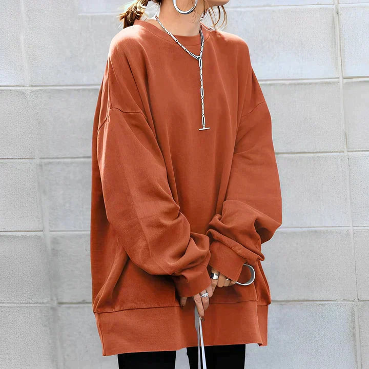 Dame Oversized Genser i Myk Materiale 4