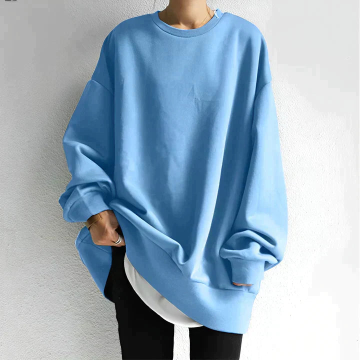 Dame Oversized Genser i Myk Materiale 5