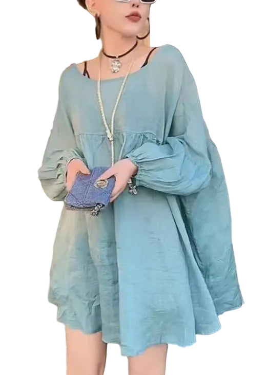Dame Oversized Skjorte O-hals Med Løs Passform 0