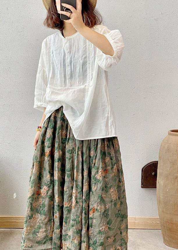 Dame Oversized Skjorte Rynket Stil 3