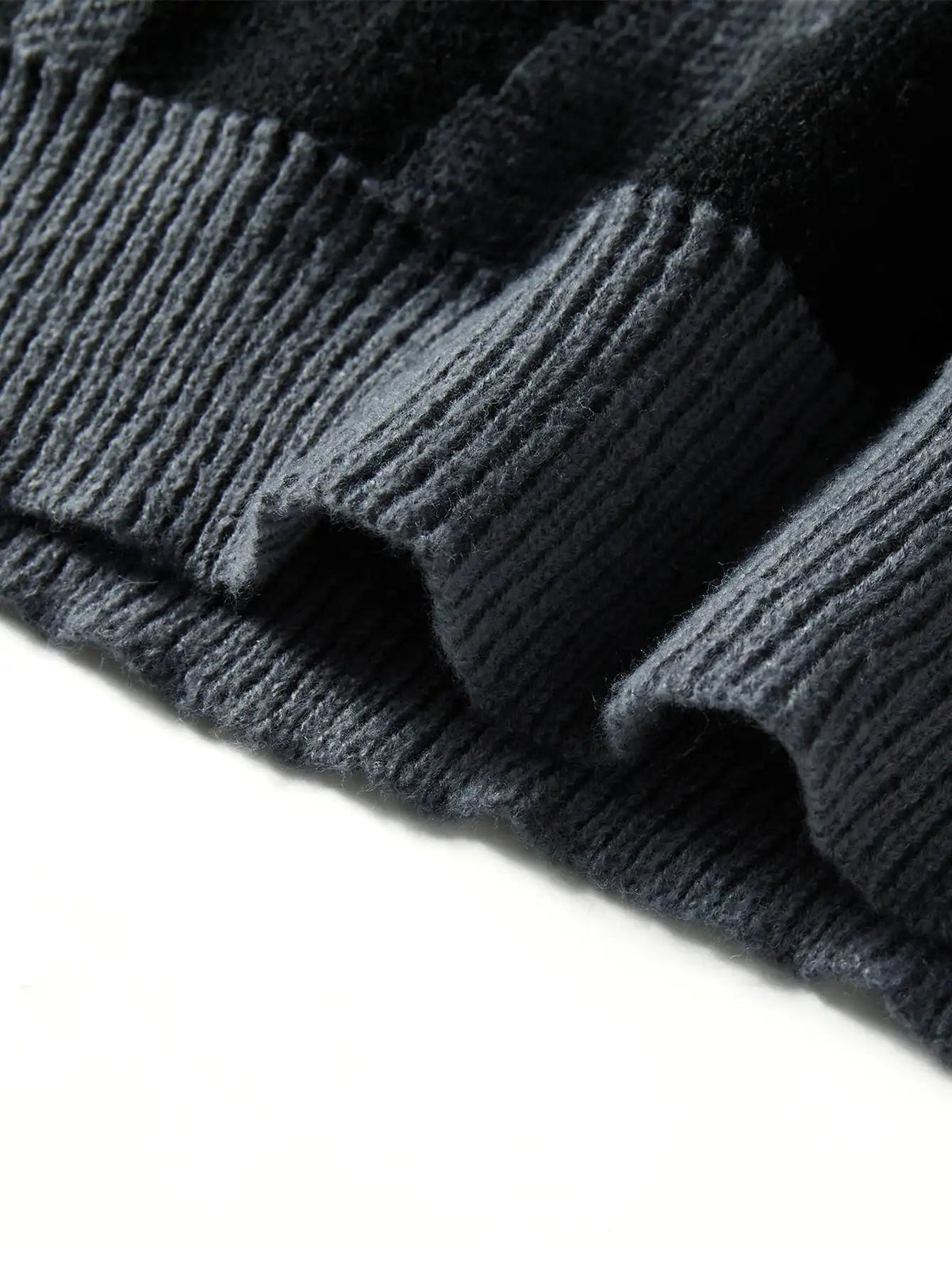 Dame Oversized Strikkegenser Abstrakt Mønster Moderne Stil 5