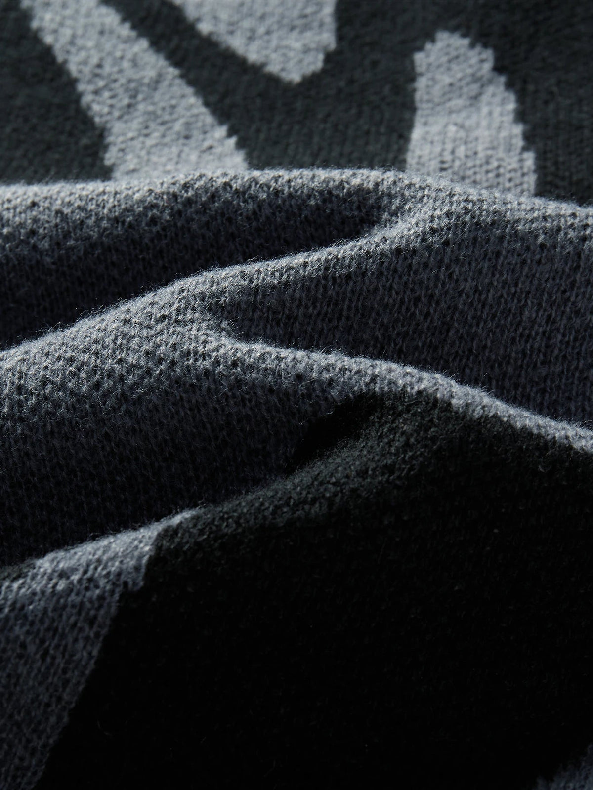Dame Oversized Strikkegenser Abstrakt Mønster Moderne Stil 6