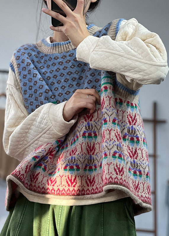 Dame Oversized Strikket Vest i Ull 1