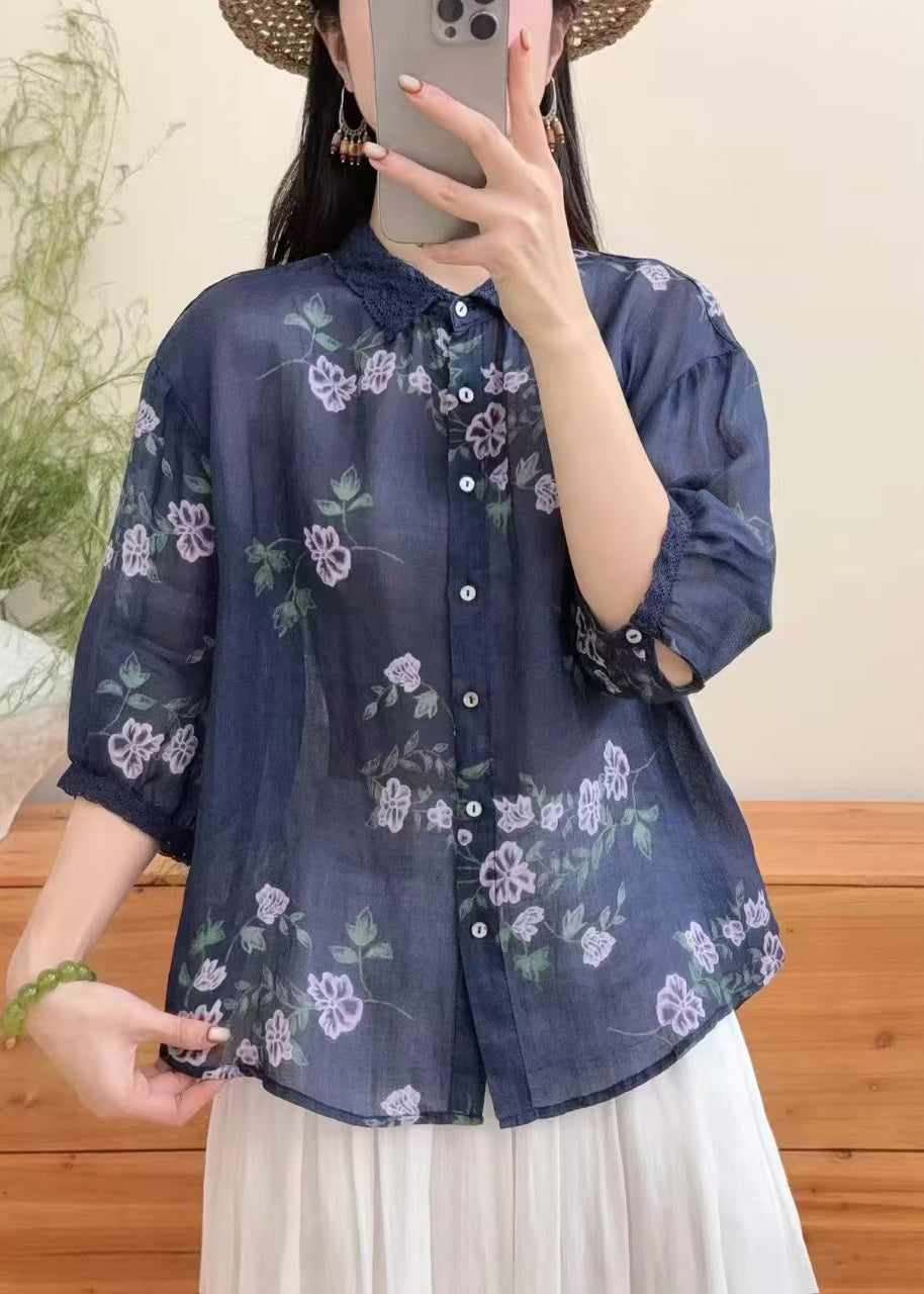 Dame Oversized Topp med Trykk 1