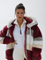 Dame Padded Plush Frakk med Kontrastdesign 5