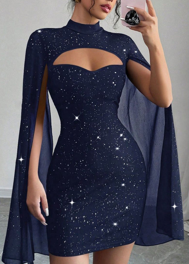 Dame Paljettkjole med Mid Cape Design 2