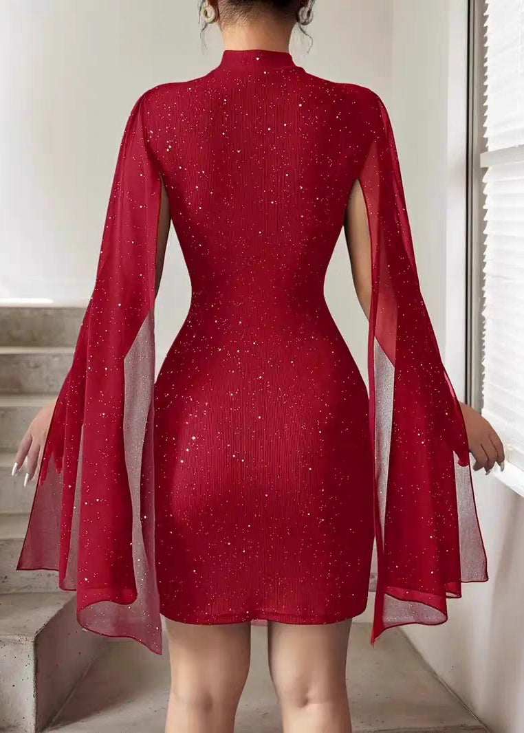 Dame Paljettkjole med Mid Cape Design 3