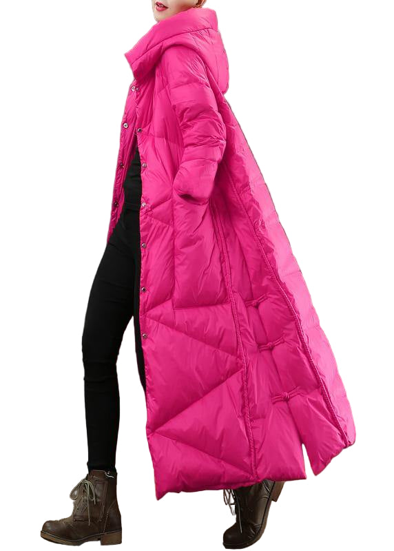 Dame Parkas Jakke med Hette og Knapper 0