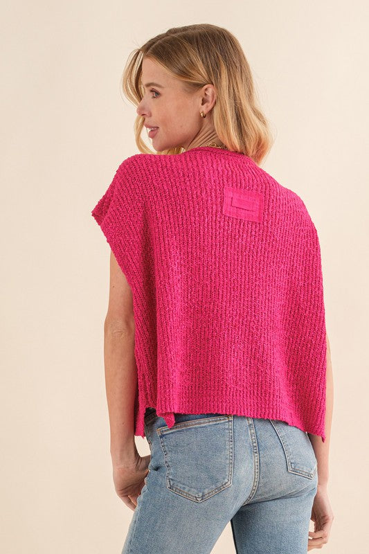 Dame Patch Uten Ermer Genser Fuchsia 2