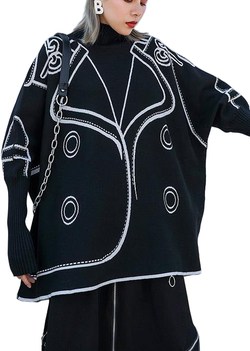 Dame Pullover Bluse med Batwing Ermer 0