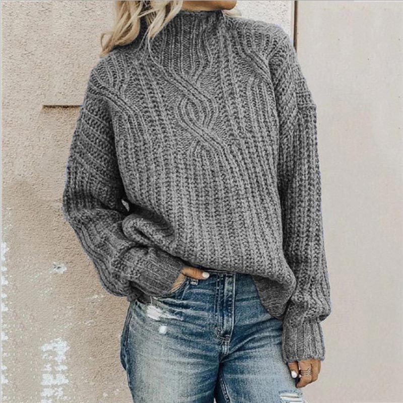 Dame Pullover Klassisk Stil Myk Fiber 2