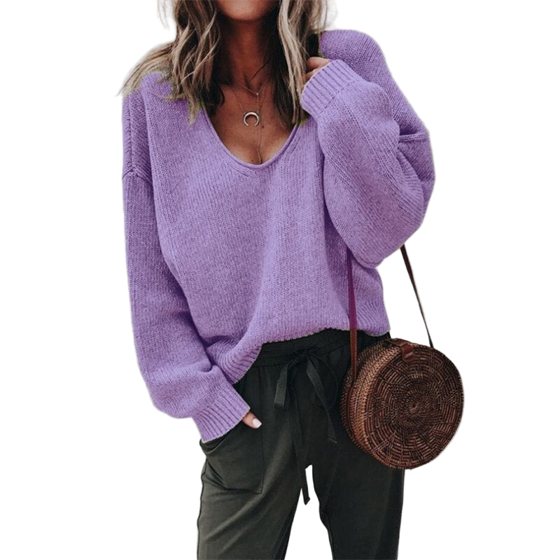 Dame Pullover i Merinoull med Klassisk Design 6