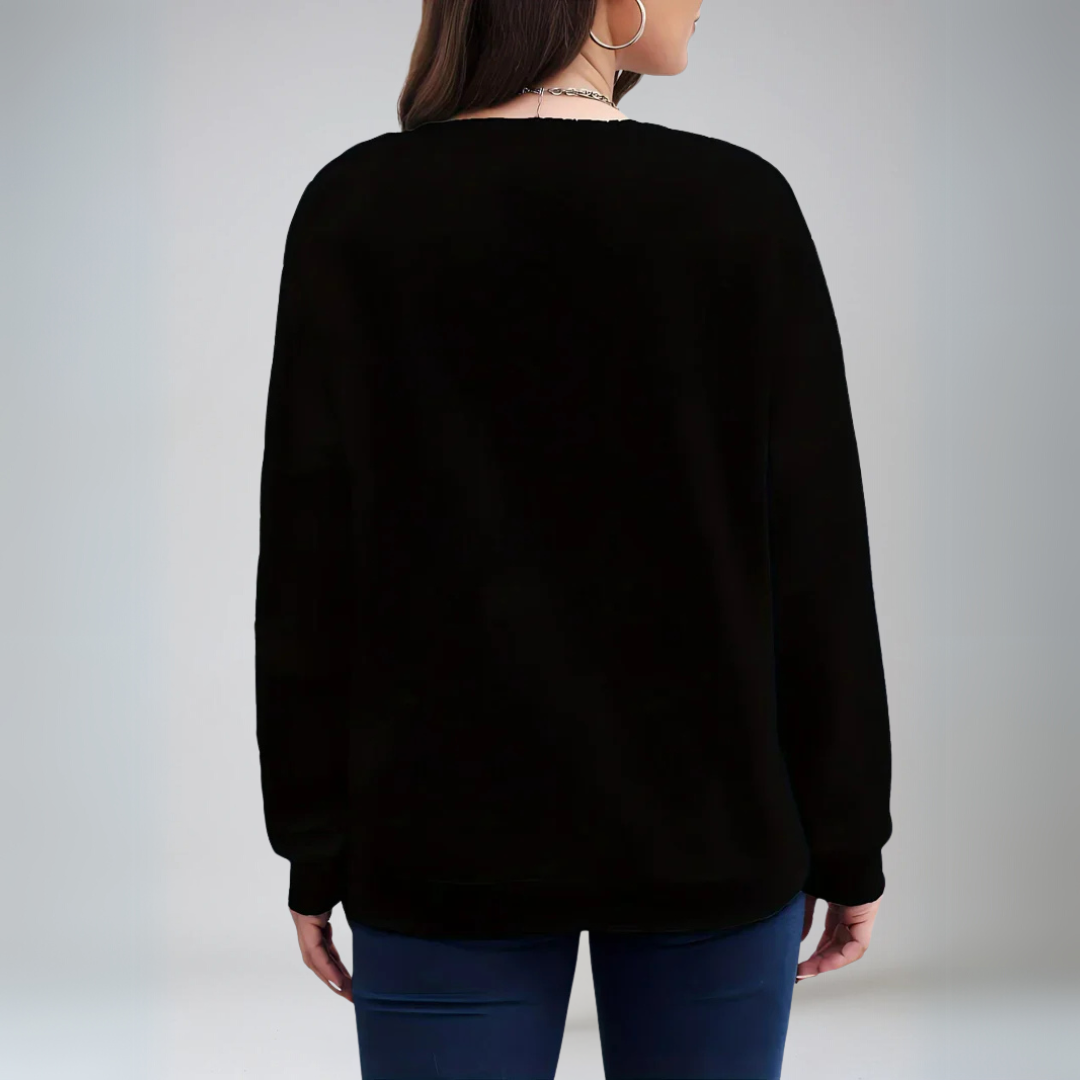 Dame Pullover med Hjertegradient i Myk Stoff 2
