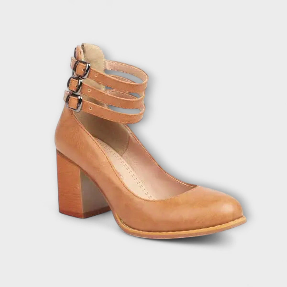 Dame Pumps Ankelstropp Blokkhæl Moderne Design 8