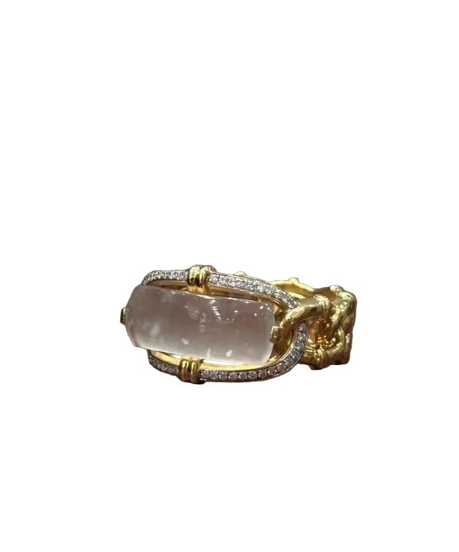 Dame Ring med Sirkon Krystall Design 0