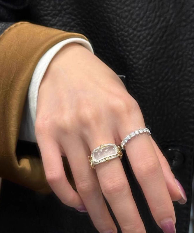 Dame Ring med Sirkon Krystall Design 1