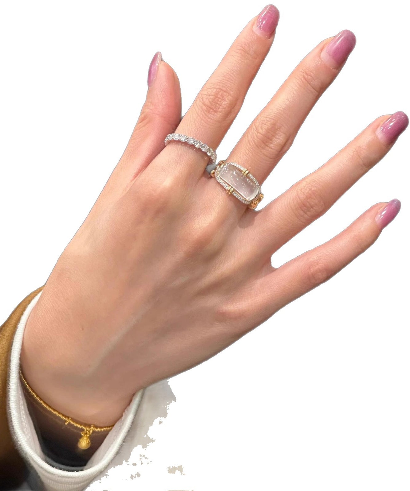Dame Ring med Sirkon Krystall Design 4
