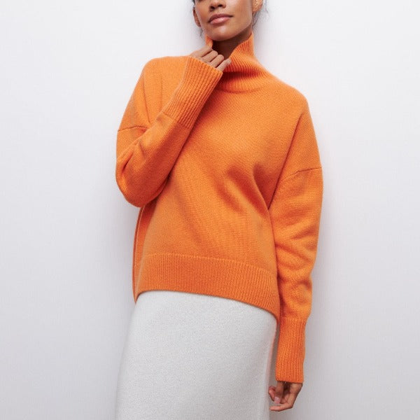 Dame Rollkragen Pullover Casual Ull 4
