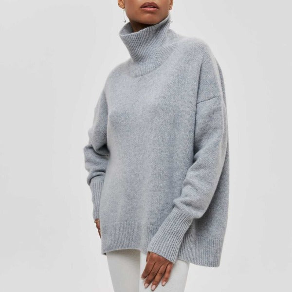 Dame Rollkragen Pullover Casual Ull 5