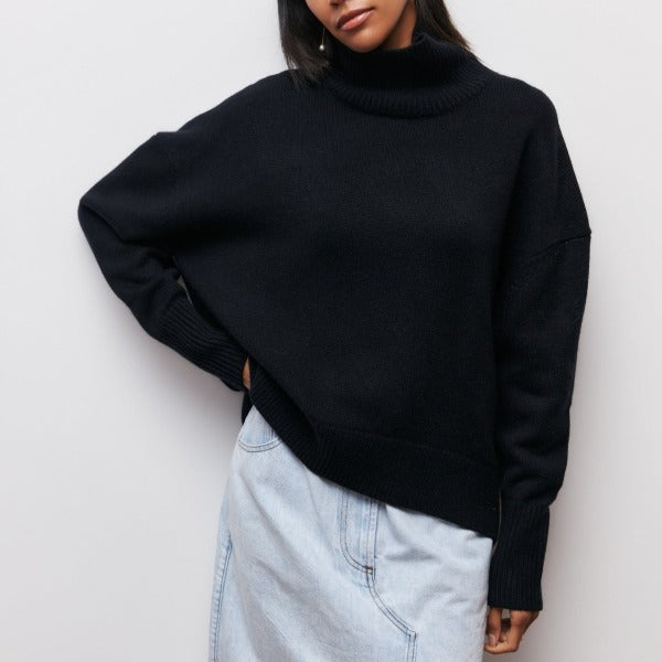 Dame Rollkragen Pullover Casual Ull 6