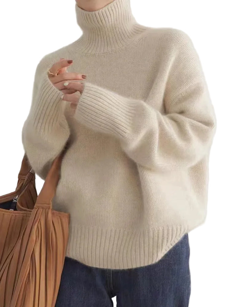 Dame Rollkragenpullover i Kasjmir 0