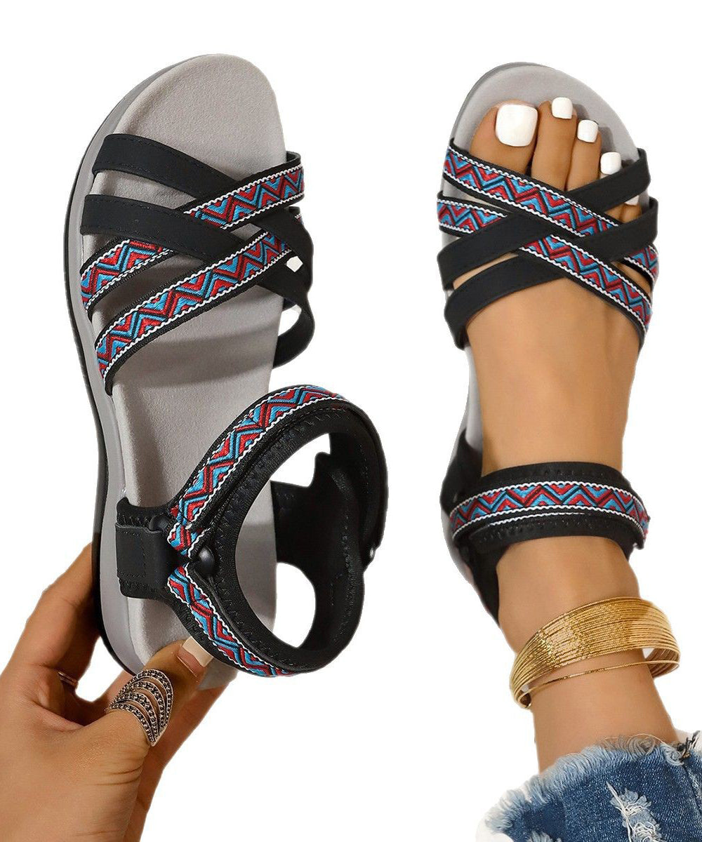 Dame Sandaler Boho Stil med Flat Såle 4